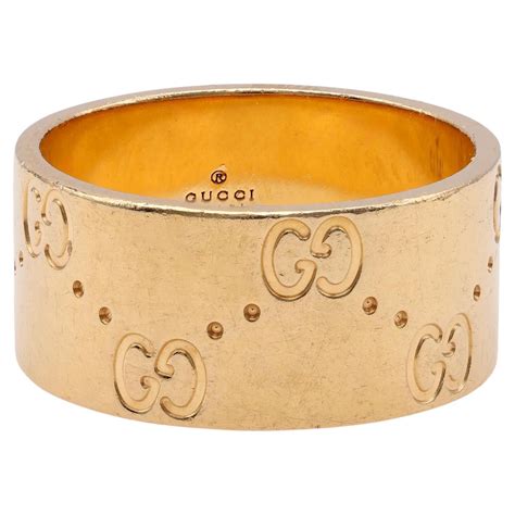 gucci made in italy 18k gold icon band ring|gucci icon 18k ring.